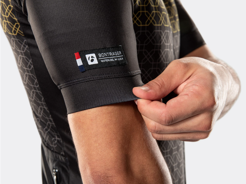 Bontrager Circuit LTD Cycling Short Sleeve Jersey in Kaleidoscope Black/Gold Small-3